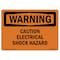 Signmission OSHA Warning Sign, 7" Height, 10" Width, Rigid Plastic, Caution Electrical Shock Hazard, Landscape OS-WS-P-710-L-12008 - alternate 1